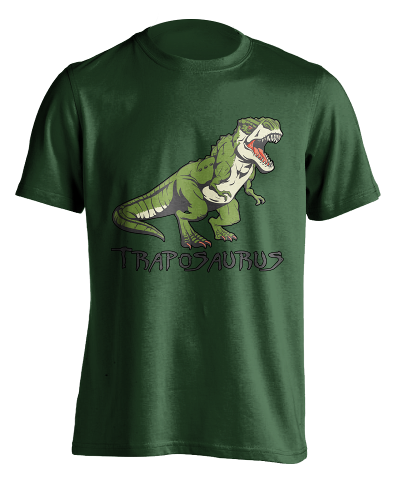 forest green "Traposaurus" T-shirt