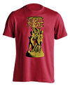 red "The Gains Are Yours" T-shirt