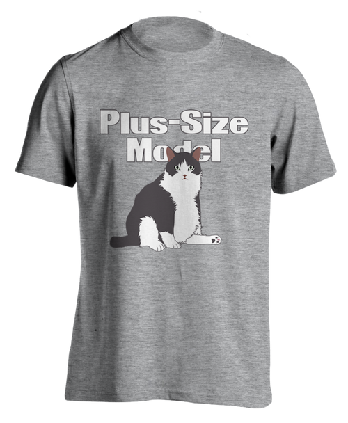 sport grey "Plus-Size Model: Cade" T-shirt