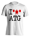 white "I Squat ATG" T-Shirt
