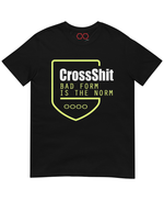 black "Bad Form is the Norm" T-shirt