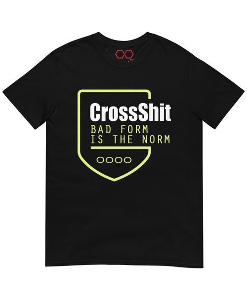 black "Bad Form is the Norm" T-shirt