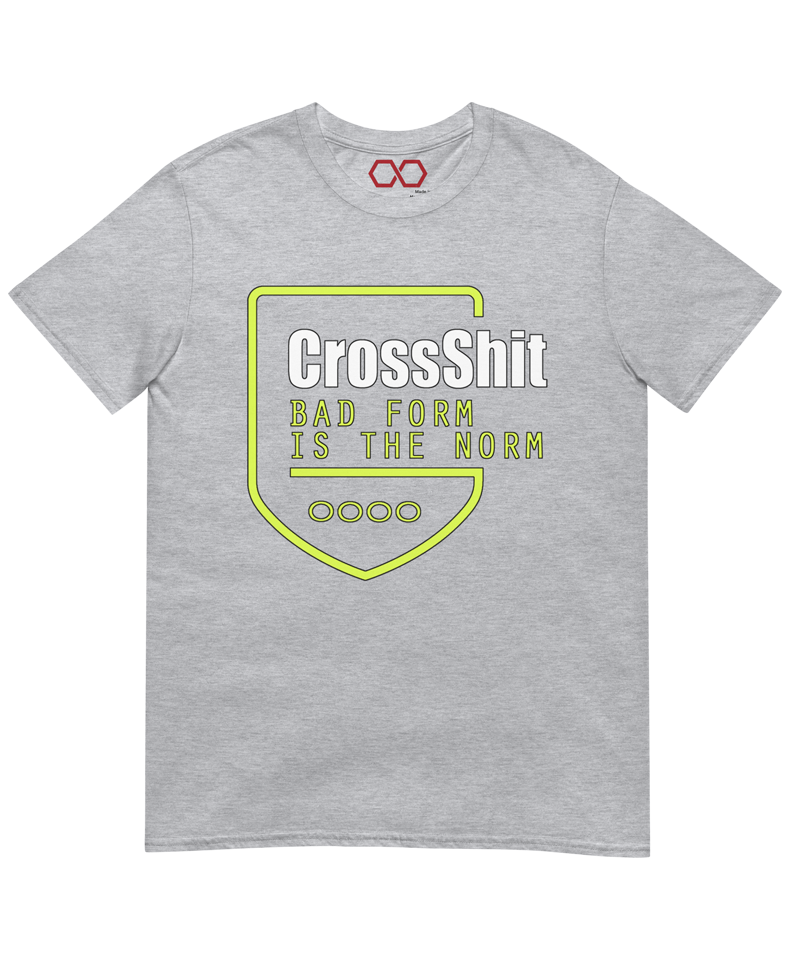 sport grey "Bad Form is the Norm" T-shirt