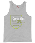 sport grey "Bad Form is the Norm" tank top