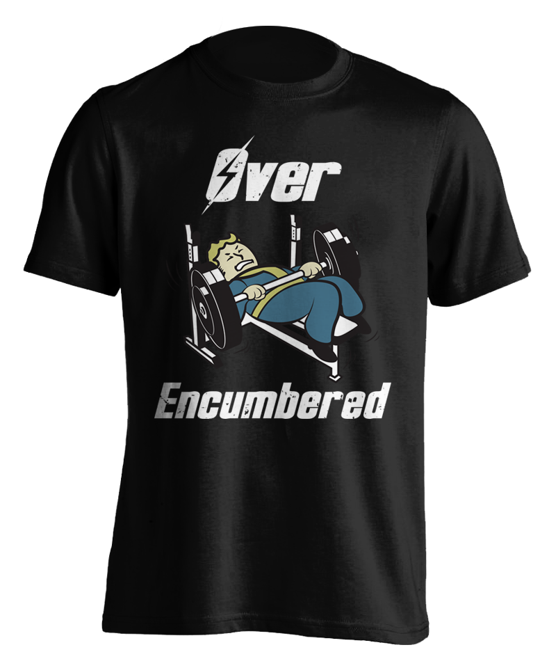 black "Over-Encumbered" T-shirt