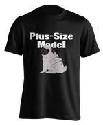 black "Plus-Size Model" T-shirt