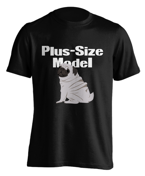 black "Plus-Size Model" T-shirt