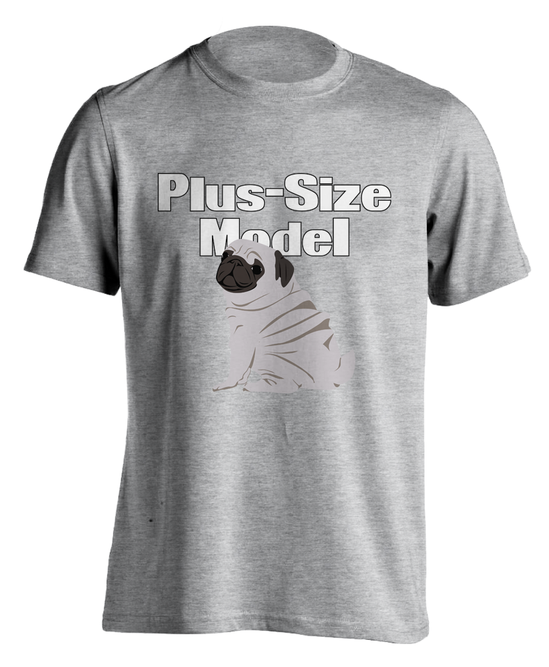 sport grey "Plus-Size Model" T-shirt