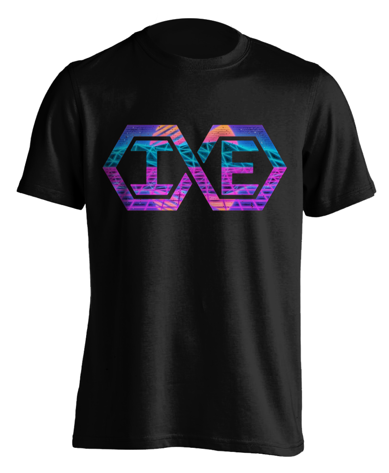 black "Infinite Elgintensity Retro Logo" T-shirt