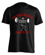 black "No Quarter Squats" T-shirt
