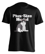 black "Plus-Size Model: Cade" T-shirt