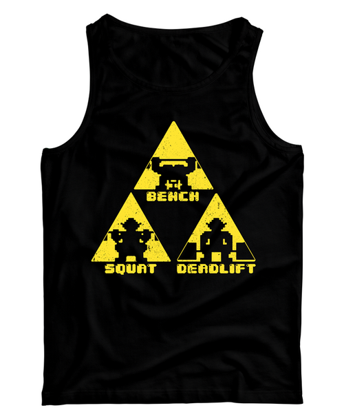 black "TriForce Powerlifting" tank top