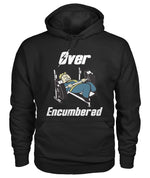"Over-Encumbered" black pullover hoodie