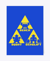 blue "TriForce Powerlifting" 18x24 poster