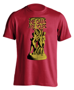 red "The Gains Are Yours" T-shirt