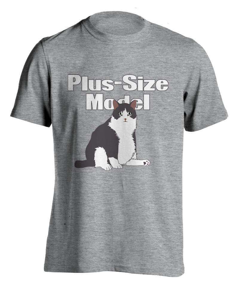 sport grey "Plus-Size Model: Cade" T-shirt