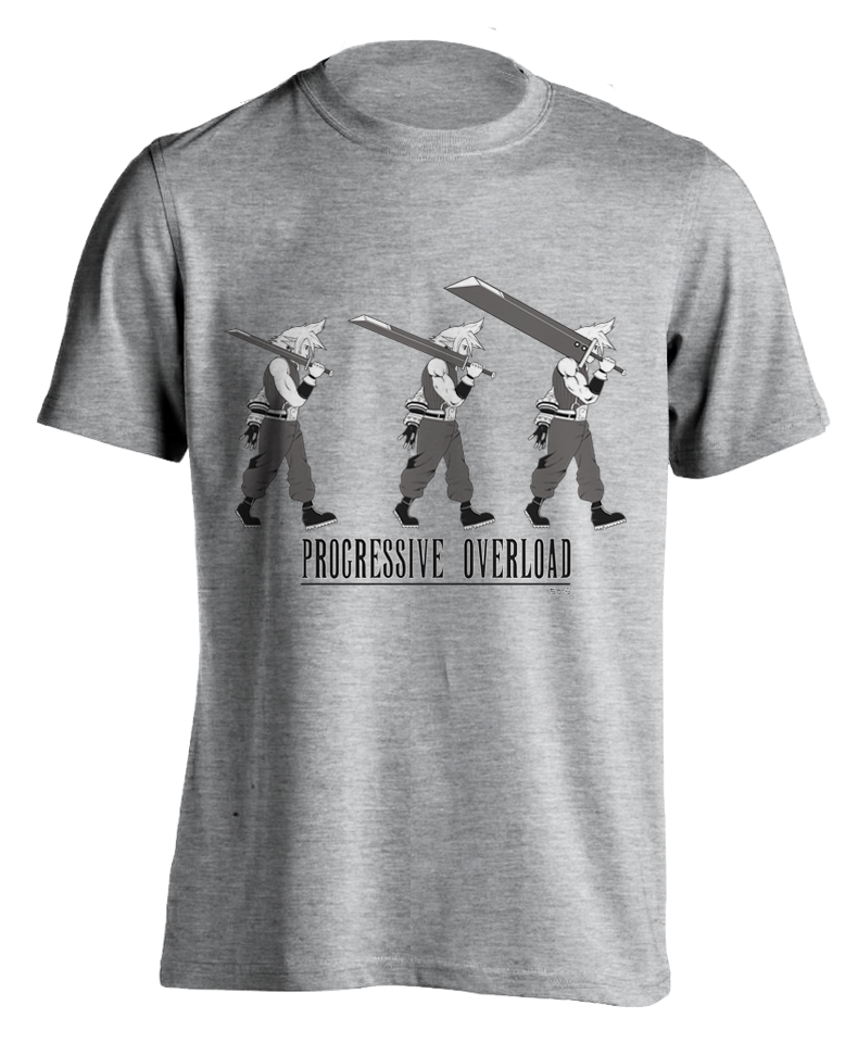 sport grey "Progressive Overload" T-shirt