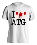 white "I Squat ATG" T-Shirt